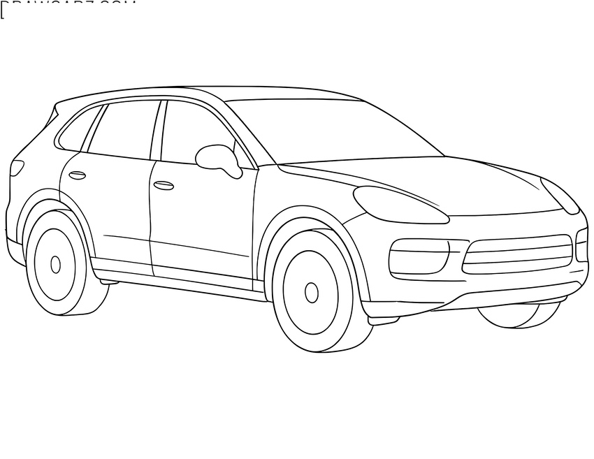 Porsche Cayenne coloring page