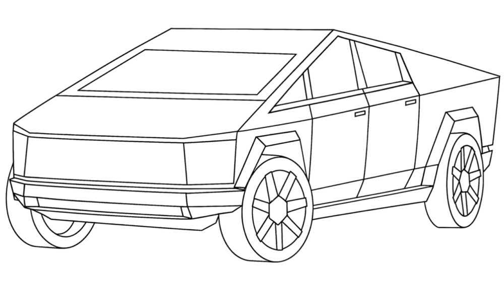 Model X Coloring Tesla Coloring Pages - DrawCarz