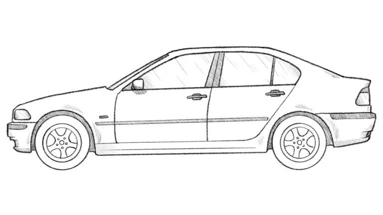 how to draw a bmw e46 featured image