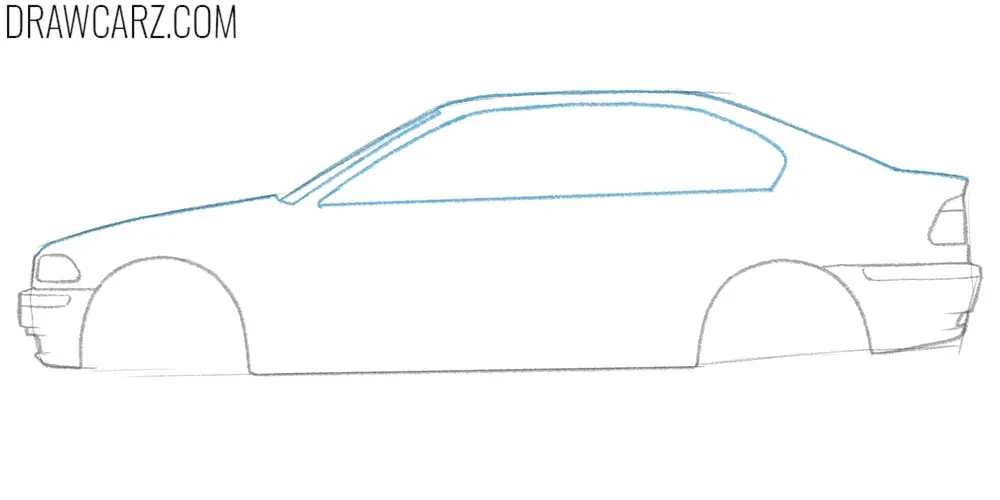 Draw the windows of the BMW E46