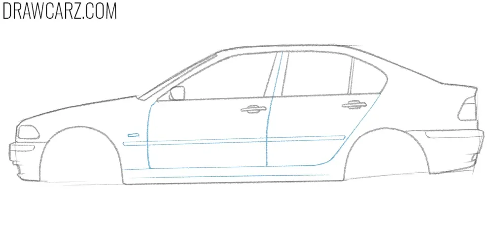 Draw the doors of the BMW E46