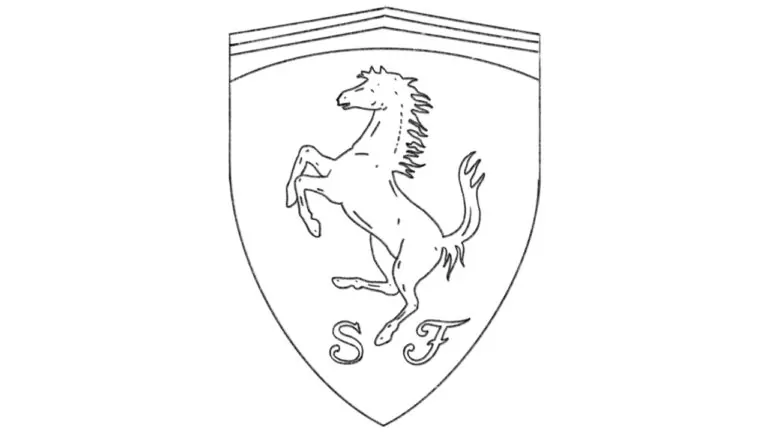 how to draw a ferrari logo featured image