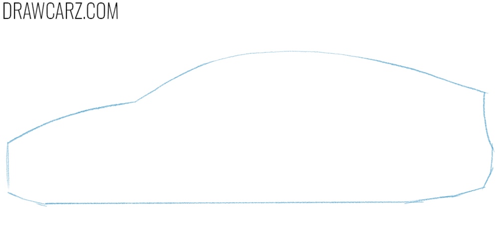 Sketch the overall side silhouette