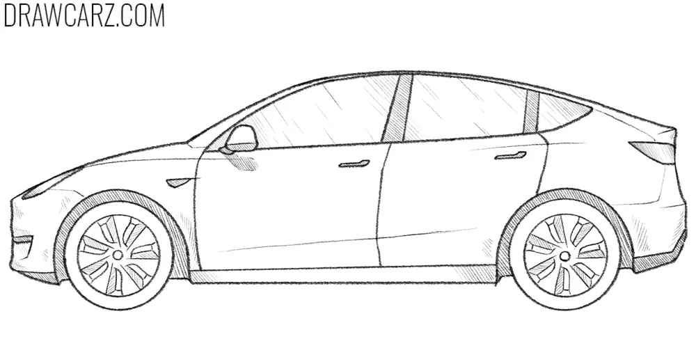 Finalize the electric car illustration