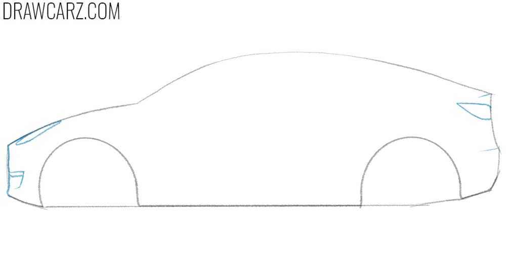 Indicate the front and rear sections