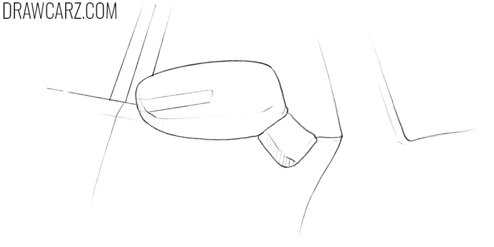 Example of overlapping lines and details in car drawings