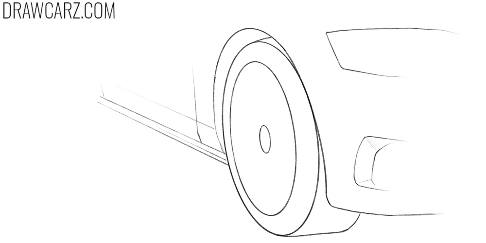 Example of line overlapping in car drawings