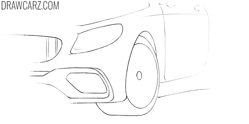 Creating volume in car drawings using line weight
