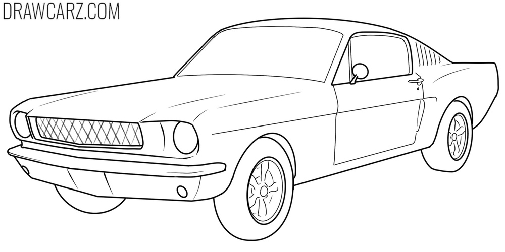 Example of how to add volume to a Classic car drawing using detailing